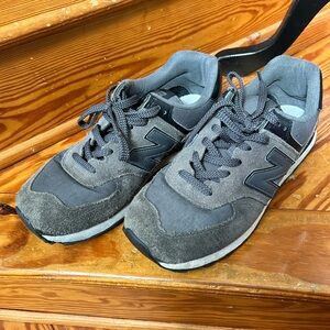 New Balance Men's Charcoal and Black Sneakers